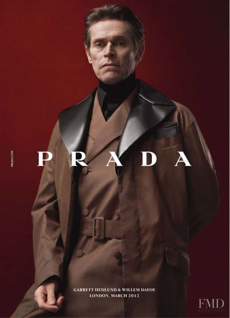 Photo - Prada - Autumn/Winter 2012 Menswear - Fashion Advertisement | Brands | The FMD Menswear Editorial, Fashion Advertisement, Prada Menswear, Stella Tennant, Willem Dafoe, Prada Fashion, Mens Fashion Editorial, Professional Fashion, Spring Summer 2014