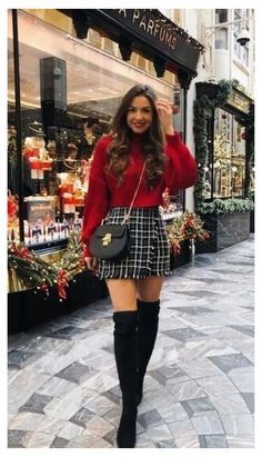 Christmas Party Dresses Classy, Work Christmas Party Dress, Christmas Outfit Ideas For Women, Christmas Outfit Ideas For Women Classy, Spring Skirt Outfits, Christmas Outfit Ideas, Trendy Christmas Outfits, Classy Skirts, Cute Christmas Outfits