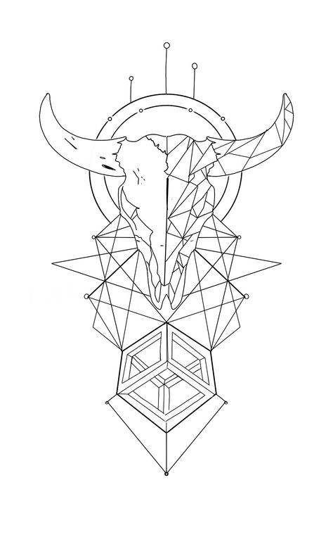 Buffalo Outline, Astrology Tattoo, Geisha Tattoo, Tattoo Skull, Bull Tattoos, Taurus Tattoos, Tattoo Outline Drawing, Buffalo Skull, Creative Bookmarks