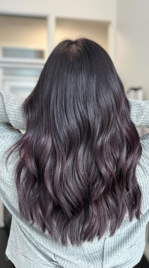 balayage hair color, balayage hair dark, balayage hair blonde, blonde balayage hair, balayage hair brown, balayage hair vs highlights, balayage hair blonde, balayage hair color ideas, brunette balayage ideas Lavender Balayage Brunette, Subtle Purple Hair, Dark Balayage Hair, Lavender Balayage, Blonde Blonde Balayage, Hair Brown Balayage, Balayage Hair Brown, Color Balayage Hair, Brown Hair Colours