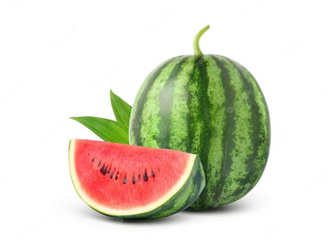 Premium Photo | Juicy watermelon with slices isolated on white background. Half Watermelon, Coconut Juice, Juicy Watermelon, Watermelon Slice, Watermelon Slices, Premium Photo, Montessori, Watermelon, White Background