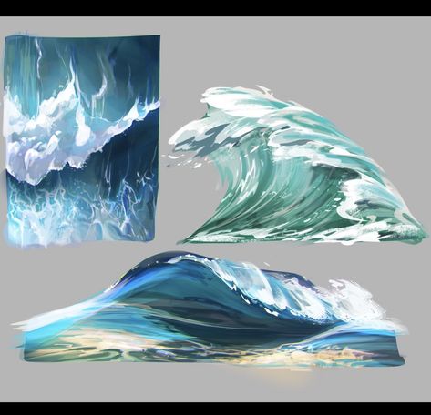 Environment Painting, Concept Art Tutorial, Digital Painting Techniques, Water Drawing, 수채화 그림, Water Art, Concept Art Drawing, Digital Painting Tutorials, Fantasy Art Landscapes