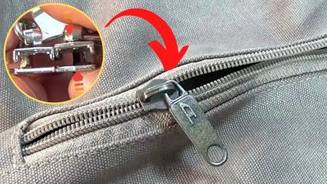 Zipper Problems, Fix A Zipper, Zipper Repair, Broken Zipper, Black Men Street Fashion, Men Street Fashion, Sewing Projects For Beginners, Crafty Craft, Sewing Techniques