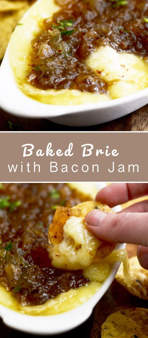 Brie With Bacon Jam, Maple Bacon Onion Jam Recipe, Baked Brie With Bacon, Brie With Bacon, Maple Bacon Onion Jam, Bacon Jam Appetizer, Bacon Onion Jam Recipe, Onion Jam Recipe, Bacon Brie