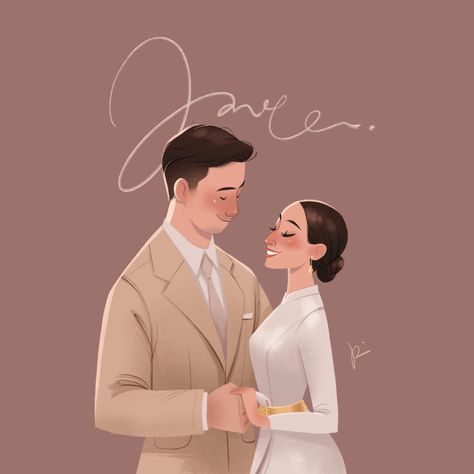 Love (wedding portrait) on Behance Vintage Wedding Illustration, Wedding Illustration Couple, Wedding Ticket, Wedding Illustration Card, Couple Illustration Wedding, Illustrated Wedding Invitations, Wedding Drawing, Custom Portrait Illustration, Portrait Cartoon