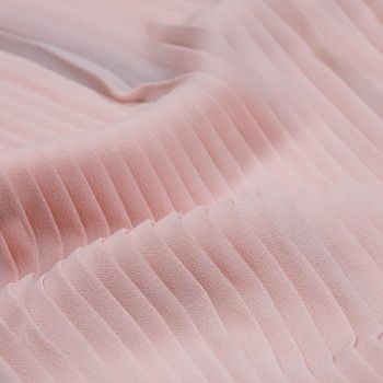 Rose Shadow Accordion Pleated Chiffon | $11.99/yd. Rose Shadow, Mood Designer Fabrics, Dynamic Movement, Pink Day, Mock Neck Blouse, Mood Fabrics, Pleated Chiffon, Pleated Fabric, Buy Fabric