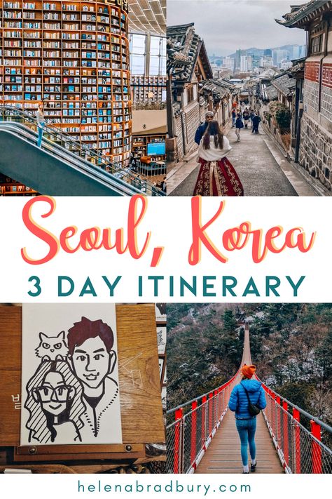 This is the perfect 3 days in Seoul itinerary, from traditional hanok villages and the best Korean food markets, to epic viewpoints, cute cafes and a once-in-a-lifetime day trip. | 3 days in seoul what to do | 3 days seoul itinerary | seoul korea 3 days | 3 days in seoul korea | seoul itinerary 3 days | seoul trip itinerary | seoul korea itinerary | seoul korea travel | seoul what to see | seoul where to go | best things to do in seoul korea | seoul travel tips | seoul travel guide Seoul South Korea Itinerary, Where To Go In South Korea, Seoul Itinerary 4 Days, Seoul Korea Travel Bucket Lists, Seoul Korea Fashion, 2 Days In Seoul, Seoul 3 Days, Seoul Day Trip, What To See In Seoul