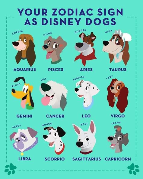 Angel Meaning, Zodiac Twins, Disney Zodiac, Number Angel, Dog Zodiac, Zodiac Signs Animals, Zodiac Signs Pictures, Cartoon Dogs, Zodiac Sign Fashion