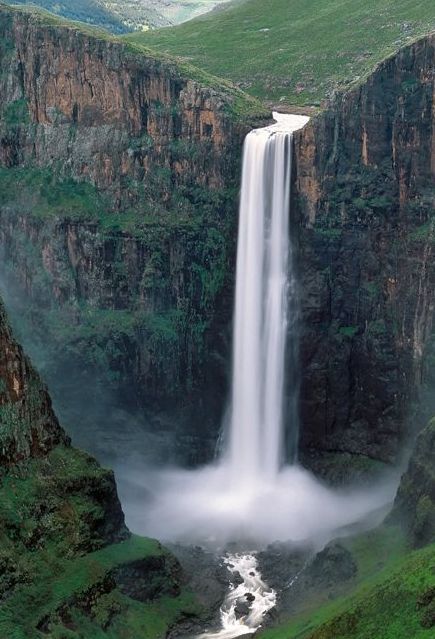 The Maletsunyane Falls, Lesotho, Africa  - highest single drop waterfall in Africa. by leksele Lesotho Africa, Halong Bay, Beautiful Waterfalls, Alam Yang Indah, Africa Travel, Pretty Places, Travel Couple, Places Around The World, Amazing Nature