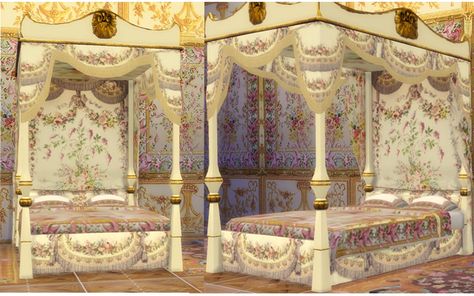 The set includes a loveseat, an armchair, an ottoman, curtain, carpet, bed and bedding, two dressers and a screen.
I hope you like it!
DOWNLOAD set
All but the bed and the ottoman are base game Maxis... Rococo Versailles, Sims 4 Beds, Sims 4 Stories, Sims Medieval, Sims 4 Cc Folder, Play Sims, Casas The Sims 4, Sims 4 Gameplay, Sims Games