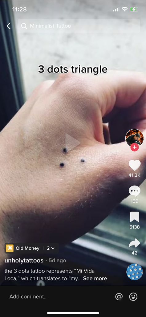 3 Dot Tattoo, Dots Tattoo, Dot Tattoos, Minimalist Tattoo, Old Money, Triangle Tattoo, Tattoo Ideas, Dots, Tattoos