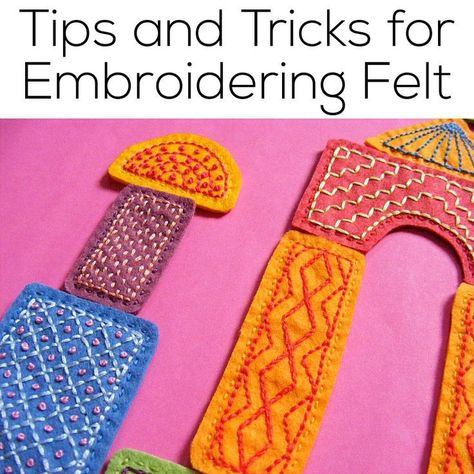 Tips and Tricks for Embroidering Felt Learning To Embroider, Embroidery Tips, Felt Embroidery, Brazilian Embroidery, Felt Applique, Embroidery For Beginners, Vintage Embroidery, Embroidery Inspiration, Embroidery Tutorials