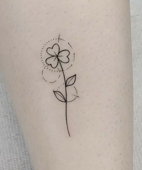 Irish Flower Tattoo, Clover Tattoo Ideas, Small Irish Tattoos, Irish Sister Tattoos, Celtic Tattoo For Women, Shamrock Tattoo, Ireland Tattoo, Arrow Tattoos For Women, Four Leaf Clover Tattoo