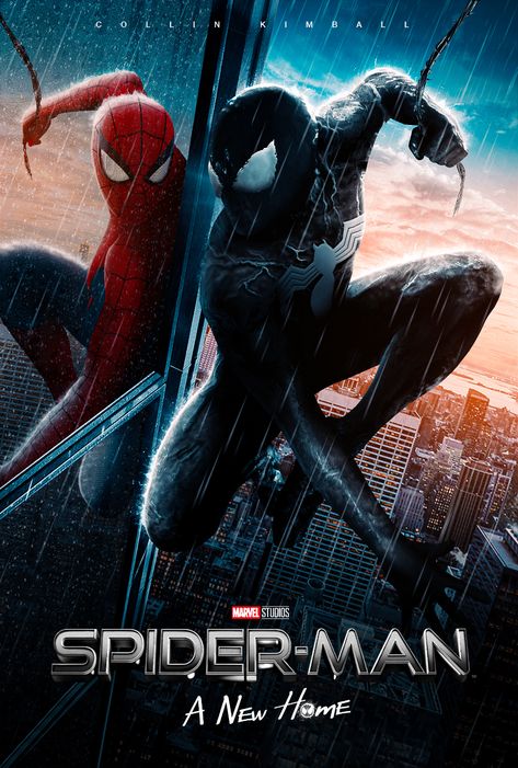 Posters on Behance New Spiderman Movie, Amazing Spider Man 3, Spiderman 4, Reflection Poster, Symbiote Spiderman, Venom Spiderman, Home Invasion, Spiderman Movie, Spectacular Spider Man