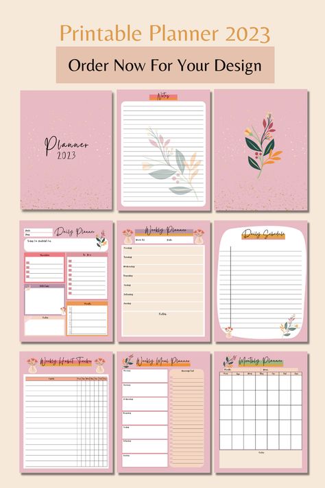 Are you looking for a simple and effective way to stay organized? With my planner design, you can stay on top of your schedule and achieve your goals with ease. Don't wait any longer to get organized. Head to Fiverr now to place your order for our simple planner design. You'll be amazed at how much more you can accomplish when you have a clear plan in place. #planner #organization #productivity #simple planner design Exam Planner, Daily Planner Design, Daily Planner Notepad, Note Pad Design, Simple Planner, My Planner, Day Planner Design, Daily Planner Pages, Notes Planner