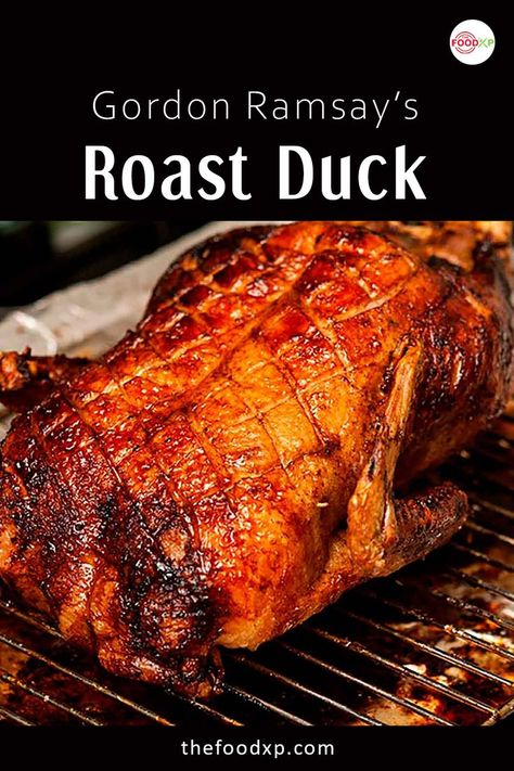 Gordon Ramsay’s Roast Duck While Duck Recipes, Best Roasted Duck Recipe, Whole Roast Duck Recipes, Roast Whole Duck Recipe, Easy Roast Duck Recipes, Roasted Duck Whole Easy, Easy Duck Recipes Ovens, Dutch Oven Duck, Duck Oven Recipes