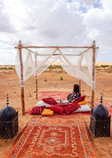 Camping List, Desert Sahara, Morocco Marrakech, Balkon Design, Desert Tour, Desert Travel, Desert Dream, Luxury Tents, Luxury Camping