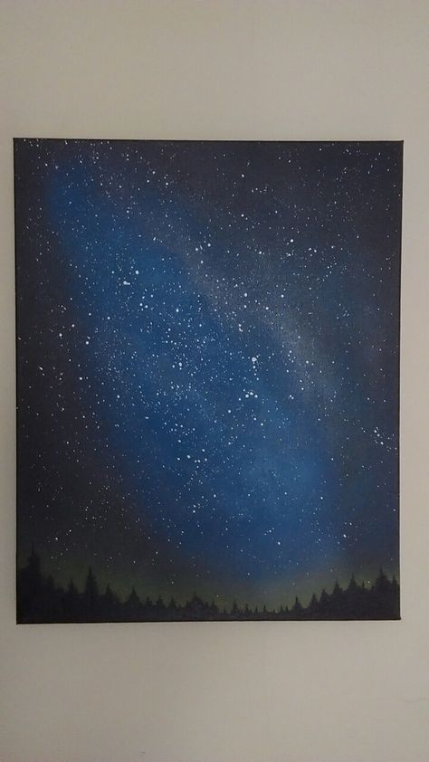 Night Time Acrylic Painting, Night Time Sky Painting, Ombre Painting Ideas On Canvas, Painting Ideas Night Sky, Night Sky Canvas Painting, Night Sky Acrylic Painting, Sunset Painting Acrylic, Shadow Painting, Night Sky Painting