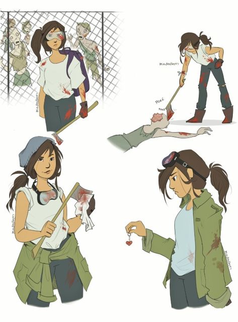 Zombie Apocalypse AU by minidoodles97 on tumblr Zombie Apocalypse Oc, Zombie Oc, Apocalypse Oc, Zombies Apocalypse Art, Apocalypse Au, Anime Zombie, Zombie Apocalypse Outfit, Arte Zombie, Zombie Apocolypse