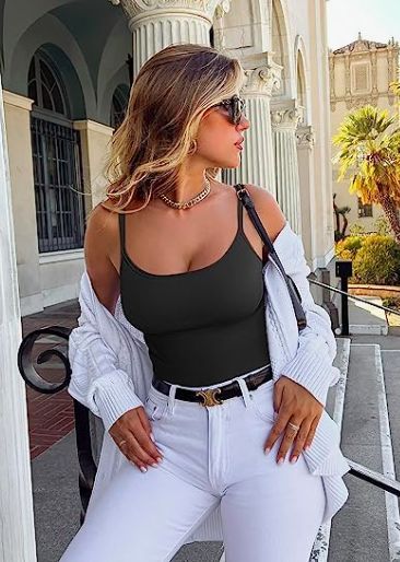 An all-year-round staple. This snatching bodysuit can be worn for every occasion. #AffordableFashion #SummerFashionFinds #AmazonFashion #TrendySummerLooks #CheapAndChic #AmazonDeals #SummerEssentials #StaplePieces #SummerFashionFaves #AmazonFinds #timelessstaples #capsulewardrobe #mixandmatch #summeroutfits #minimalistfashion #elevatedstyle #timelessfashion Shapewear Tops, Natural Curves, Jumpsuit Fashion, British Indian, Caribbean Netherlands, Brunei, Shapewear, Square Neck, 3 Piece