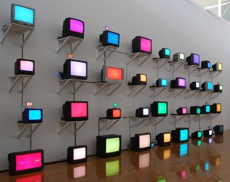 Unfocused World, Takehito Koganezawa Nam June Paik, Tv Installation, Photo Zone, Exhibition Display, Interactive Art, Sculpture Installation, Display Design, Light Installation, Pinterest Board