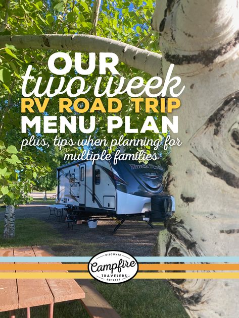 Motorhome Meals Rv Camping, Travel Trailer Meals, Rv Meals For Two, Rv Meal Planning, Trailer Camping Meals, Meals For Camping In An Rv, Rv Food Ideas Meal Planning, Rv Camping Meals, Trailer Recipes