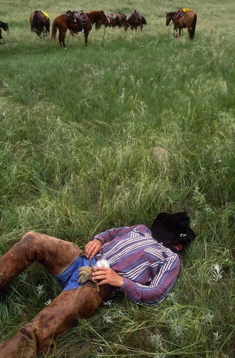 Cowboy Nap | A cowboy takes a nap during lunch break. Brandi… | Flickr Cowboy Camping, Horse Wrangler, Cowboy Camp, Southern Gothic, Lunch Break, Take A Nap, Simple Life, Wild West, All Rights Reserved