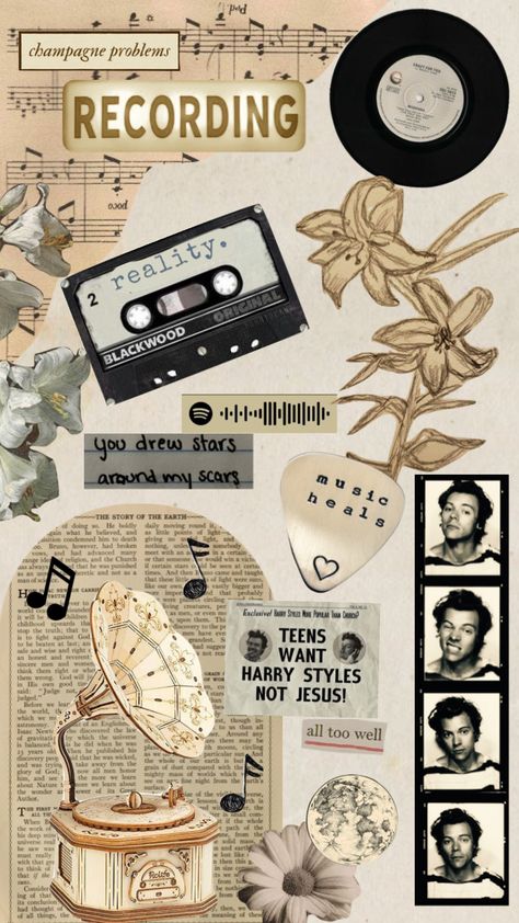 #taylorswift #vintage #harrystyles #aesthetic #music Music Background Design Aesthetic, Study Aesthetic Playlist Cover, Music History Aesthetic, Music Background Aesthetic, Vintage Aesthetic Retro, Surface Pattern Design Inspiration, Diy Phone Case Design, 90s Wallpaper, Music Journal