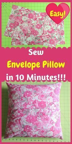 Sew Envelope, Pillow Covers Tutorial, No Sew Pillow Covers, Pillow Cases Tutorials, Envelope Pillow, Easy Pillows, Pillow Cases Diy, Diy Pillow, Pillow Covers Pattern