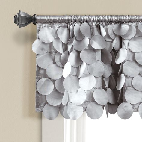 Arrives by Mon, Dec 6 Buy Lush Decor Gigi 14" x 70" Textured Light Gray 100% Polyester 1.5" Rod Pocket Single Valance at Walmart.com Diy Bed Headboard, Blue Dining Chair, Pocket Curtains, Bathroom Window, Lush Decor, Curtain Valance, Big Windows, Window Valance, Valances