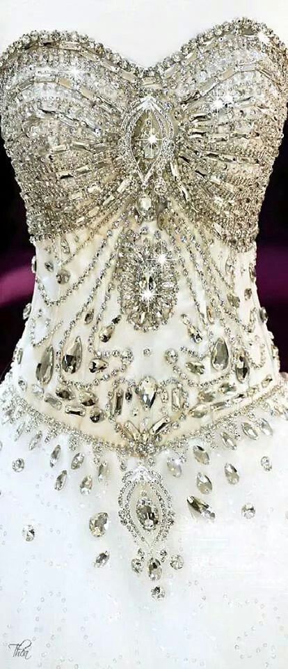 Just love the sparkly beading! Elegant Things, Crystal Gown, Glam Dress, Barbie Mode, A Wedding Dress, Absolutely Fabulous, Pretty Wedding, Gorgeous Gowns, Wedding Things