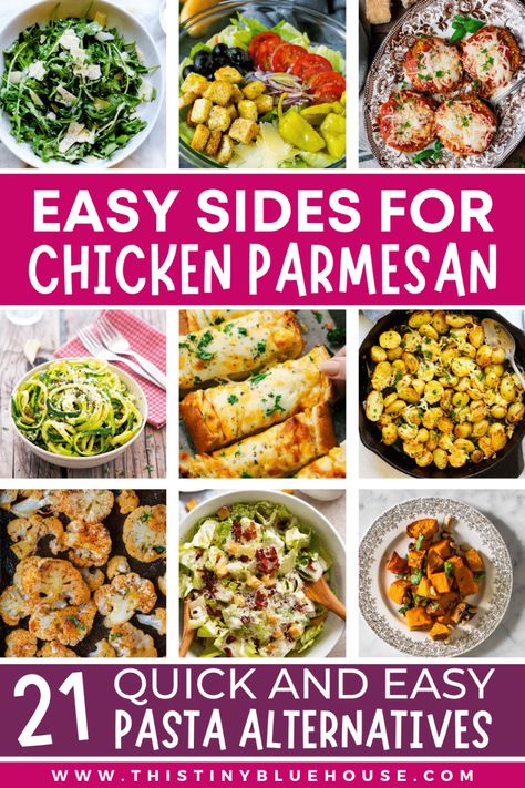 Healthy Sides For Chicken, Chicken Parmigiana Recipe, Parmigiana Recipe, Chicken Parmesan Sandwich, Chicken Parmesan Sliders, Chicken Marinara, Delicious Side Dishes, Delicious Sides, Pasta Alternative