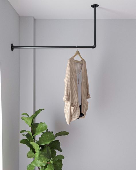 Industrial Clothes Rail, Wall Mounted Clothing Rack, Steel Storage, Clothes Rail, Changing Room, Rustic Colors, Steampunk Design, Garment Racks, Wall Plug