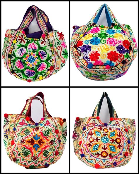 Designer floral design aari work jhola bags  Retail : https://www.craftnfashion.com Whatsapp : 9375519381 E-mail : craftnjewelery@gmail.com Embroidered Handbag, Handmade Clutch, Vintage Traditional, Mirror Work, Traditional Jewelry, Bag Vintage, Ethnic Jewelry, Hand Bags, Vintage Lace