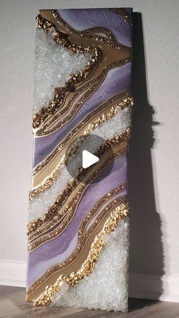 Geode Epoxy, Mom Decor, Resin Geode Art, Geode Crystals, Resin Geodes, Resin Dominoes, Resin Art Canvas, Epoxy Wall, Resin Crystals