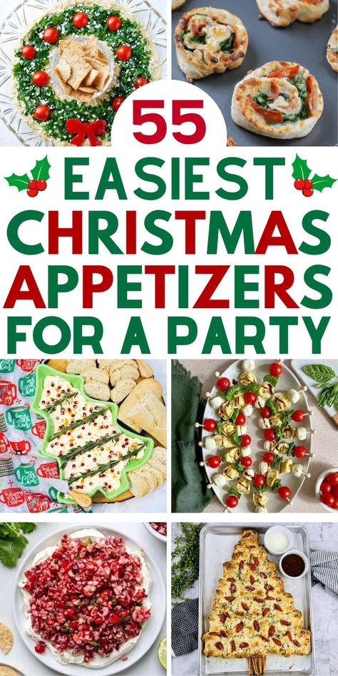 easy christmas recipes appetizers diy Christmas Party Appetizers, Christmas Eve Appetizers, Easy Christmas Appetizers, Xmas Appetizers, Christmas Finger Foods, Christmas Party Snacks, Best Christmas Appetizers, Easy Christmas Party, Christmas Potluck