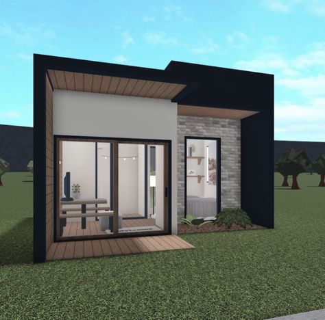 45k Bloxburg House, Roblox Bloxburg House Ideas 1 Floor, Small Easy Bloxburg House, Mini House Layout Bloxburg, Bloxburg 5k House, Mini Bloxburg House Layout, Bloxburg Tiny Home, Small House Layout Bloxburg, Bloxburg Mini House