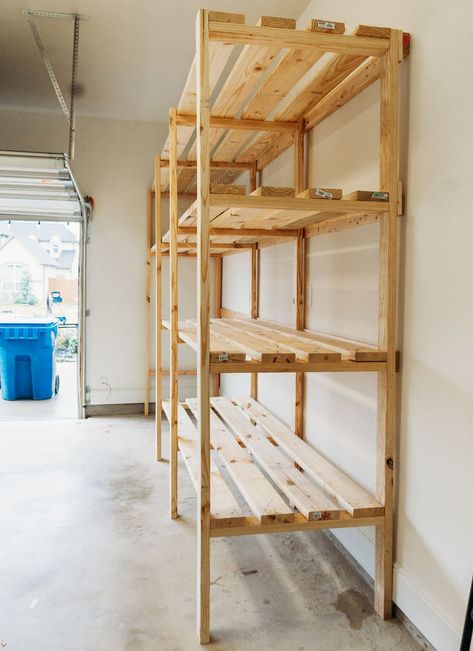 Wooden pallet shelves