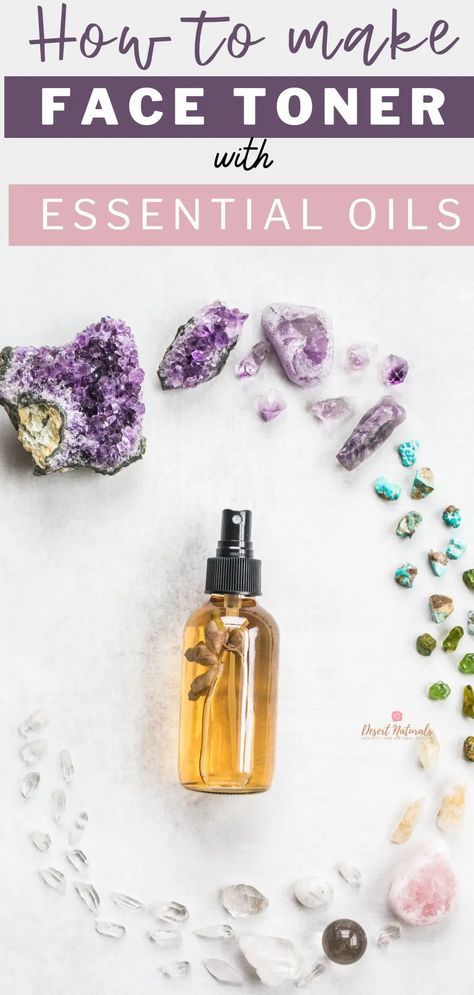 Essential Oils For Oily Skin, Diy Doterra Recipes, How To Make Your Own Toner, Essential Oils For Glowing Skin, Homemade Toners For Face, Face Toner Diy, Home Made Toner For Face, Toner Essential Oil Recipe, Facial Toner Diy