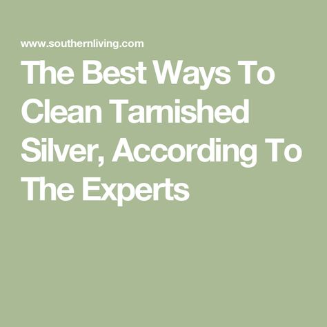 The Best Ways To Clean Tarnished Silver, According To The Experts How To Clean Tarnished Silver, Homemade Silver Cleaner, Clean Tarnished Silver, Cleaning Tarnished Silver, Branch Basics, Marbles Crafts, Baking Soda Water, Pour Paint, Water Marbling