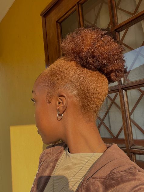 Caramel Blonde 4c Natural Hair, Dyed Afro Hair 4c Blonde, Copper Afro Hair, Honey Blonde Afro 4c, Ginger Afro Hair, Ginger 4c Natural Hair, Ginger Hair Black Women Natural 4c, Honey Blonde 4c Natural Hair, Ginger 4c Hair