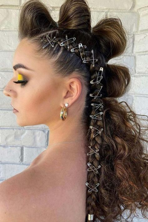 Futuristic Hair, Festival Braids, Steampunk Hairstyles, Rock Hairstyles, Spiky Hair, Editorial Hair, Punk Hair, Ombré Hair, Funky Hairstyles