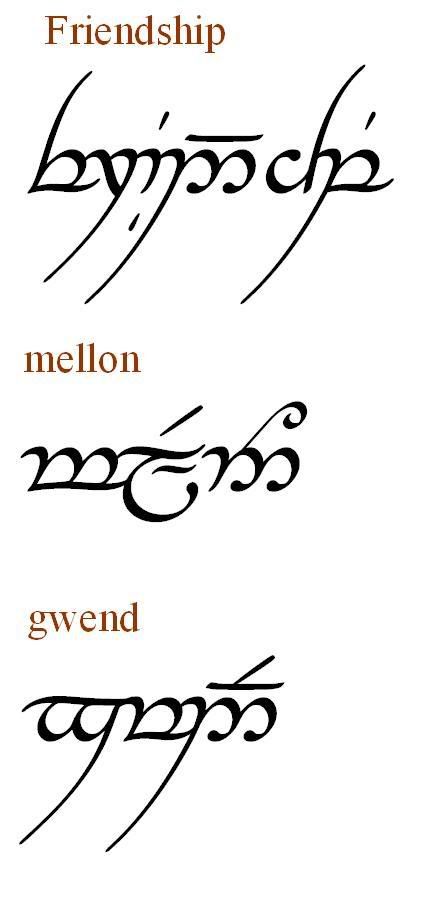 idea for 20 year friendship tattoo? Best Friend Tattoo Quotes, Elvish Tattoo, Tattoo Friendship, Quotes Bff, Middle Finger Tattoos, Friendship Tattoo, Lotr Tattoo, Lord Of The Rings Tattoo, One Word Tattoos