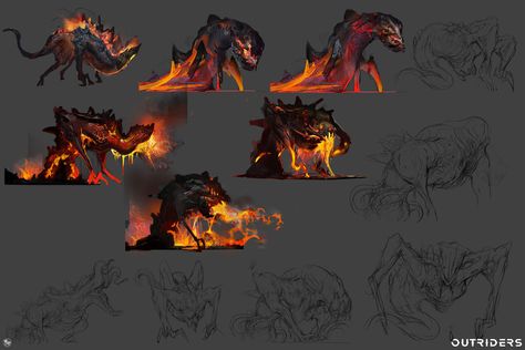 Lava Boss Sketches from Outriders #art #artwork #gameart #gameartwork #videogameart #conceptart #illustration #outriders #outridersart #outridersconceptart #creaturedesign #creatureart #monsterdesign #monsterart Concept Art World, Monster Concept Art, Digital Painting Tutorials, Monster Design, Creature Concept, Monster Art, Character Designs, Game Artwork, Altered Books