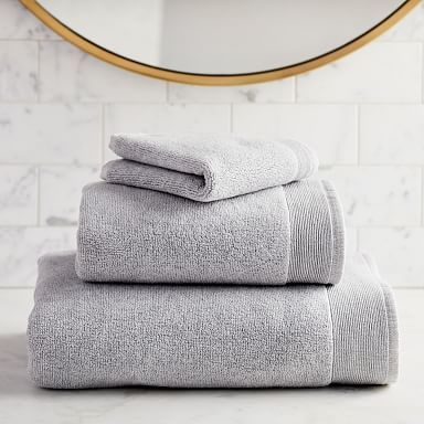 Bathroom Towels | West Elm Towel Weaving, How To Fold Towels, Towel Sets, Luxury Towels, Five Star Hotel, Drying Towels, White Towels, Bath Towel Sets, Key Details