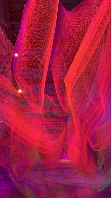 Renwick Gallery Washington Dc, Light Exhibition Design, Renwick Gallery, Fashion Installation, Art Amour, Art Exhibit, Neon Aesthetic, Stained Glass Designs, Roof Light