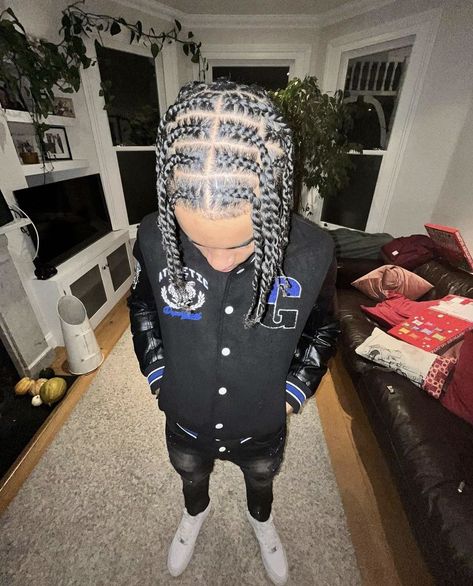 Mens 2 Braids Hairstyles, Guy Braids Men Hairstyles, Braids For Little Boys, Boy Braids Hairstyles Black For Kids, Boy Hairstyles Braids, Plats Braids For Men, Guy Braids, Braids For Guys, Boy Box Braids