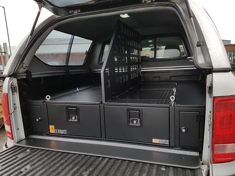 Work Truck Storage, Suv Storage, Truck Accesories, Cargo Trailer Conversion, Tactical Truck, Overland Gear, Truck Bed Camper, Luxury Motorhomes, Volkswagen Amarok