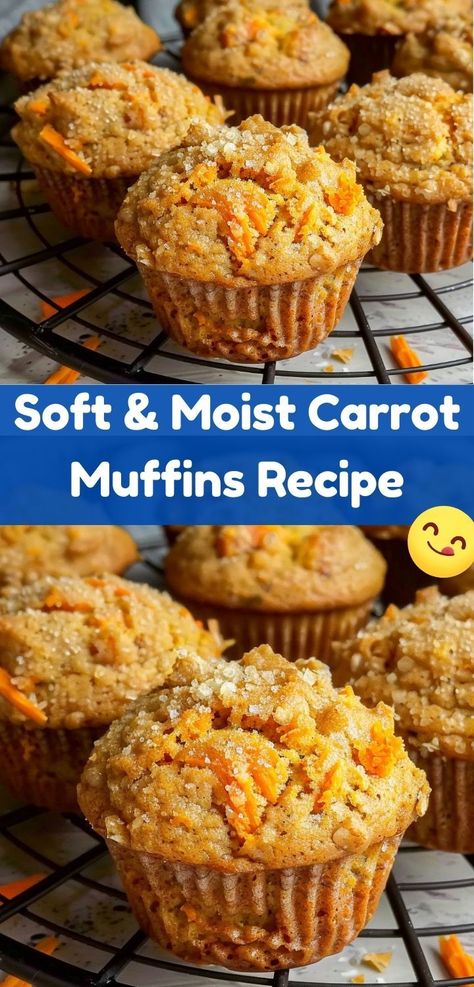 Enjoy soft and moist carrot muffins with this easy recipe. Perfect for breakfast, a snack, or a delightful treat anytime. Recipe With Shredded Carrots, Shredded Carrot Recipe, Muffins With Yogurt, Moist Muffin Recipe, Carrot Muffins Easy, Carrot Muffins Recipe, Healthy Carrot Muffins, Carrot Cake Muffin Recipe, Healthy Carrot Cake Muffins