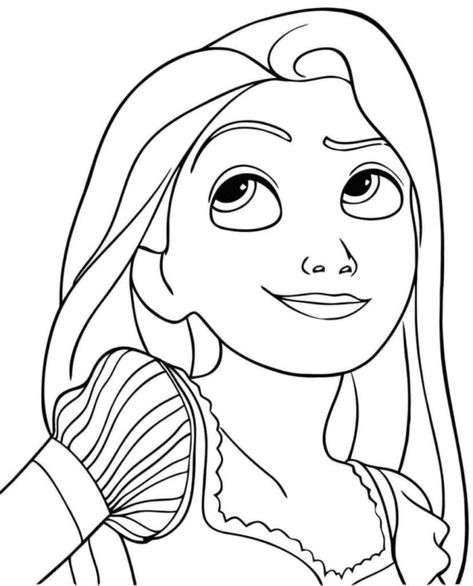 Rapunzel Coloring Pages | 100 Pictures Free Printable Rapunzel Coloring, Tangled Coloring Pages, Rapunzel Coloring Pages, Rapunzel Drawing, Easy Disney Drawings, Rapunzel Disney, Disney Princess Colors, Disney Drawings Sketches, Disney Princess Coloring Pages